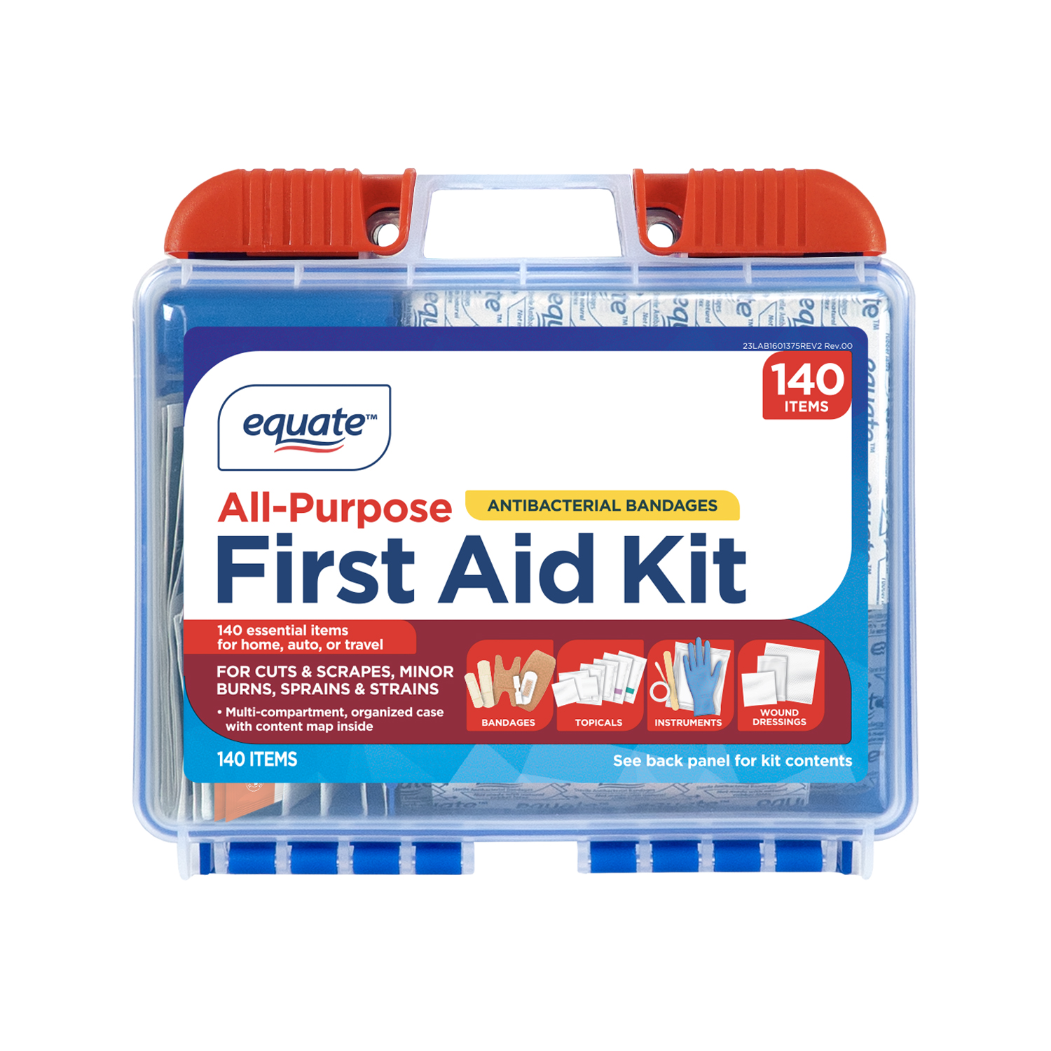 Equate All-Purpose First Aid Kit, 140 Pieces photo 1