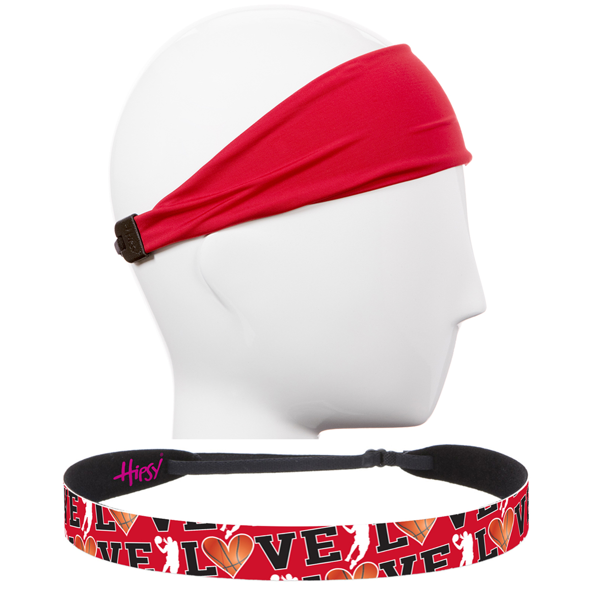 Hipsy Hipsy Adjustable No Slip I Love Basketball Headbands for Women