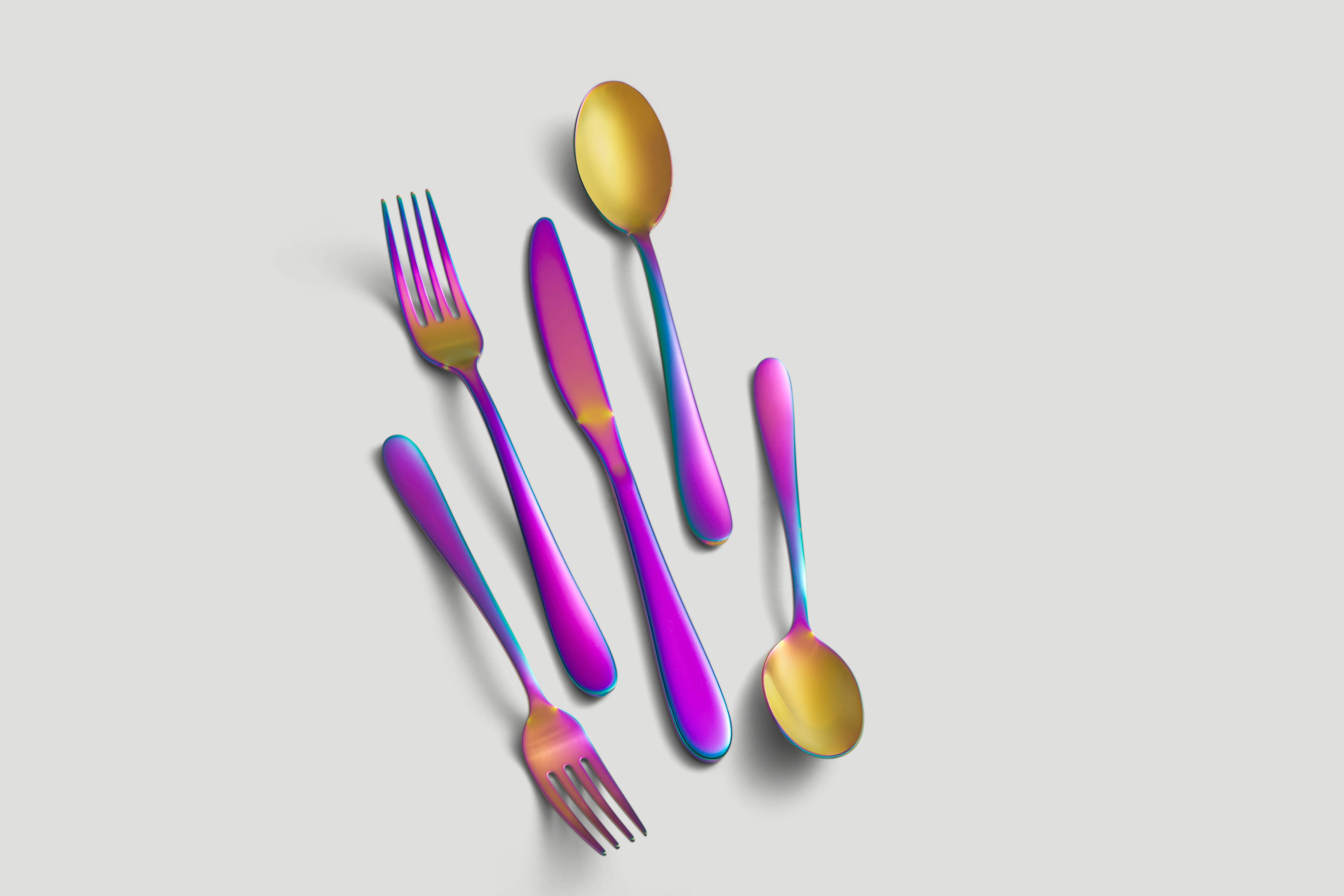Cambridge Silversmiths Byram Rainbow Mirror 20-Piece Flatware Set, Service for 4 photo 8