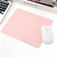 thumbnail image 3 of 1Pc Minimalist Mouse Pad Pink Imitation Leather Non-Slip Base Rectangular Mouse Mat 190x230x2mm for Home Office School Travel, 3 of 3