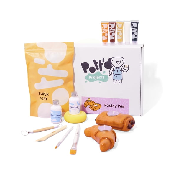 Kit de cerámica Pott'd Mini con arcilla de secado al aire y pinturas