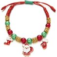 thumbnail image 1 of Pulsera Trenzada de Navidad Mujer Hilo Rojo Ajustables de Punto Charm Pulseras Navidad Regalos Joyería, 1 of 5