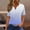 Navy, variant on Summer Womens Tops Fashion Ombre Shirt Notch V Neck Top Shirt with Buttons Short Sleeve Pullover Shirts Summer Blouse