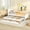 White, variant on Harper & Bright Designs Twin Size Platform Bed with Trundle, Twin Wooden Bedframe with 2 Storage Drawers for Bedroom, White