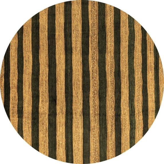 Ahgly Company Indoor Round Oriental Brown Modern Area Rugs, 5' Round
