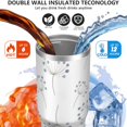 thumbnail image 3 of Floral 30oz Handheld Travel Tumbler with Handle – Double Wall Stainless Steel Insulated Cup, Flip Straw Lid, Leak-Proof & BPA-Free, Durable Hot & Cold Drink Mug,Thanksgiving, Xmas, Spring ,Flower, 3 of 6