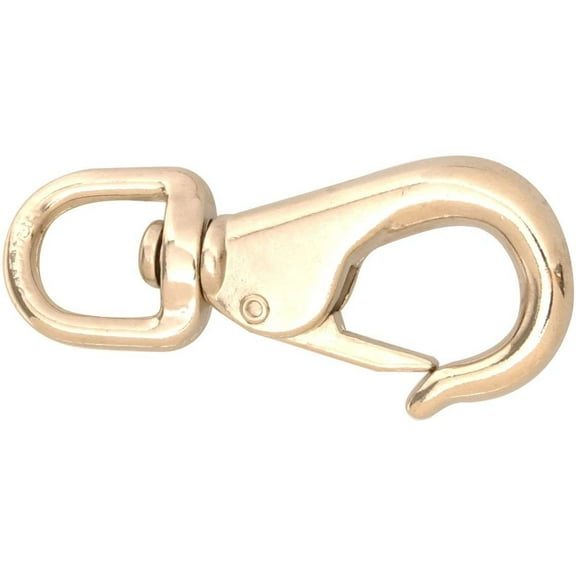 Campbell T7615502 Swiveling Quick Snap, Die Cast Zinc, Nickel Plated, 5/8" Round Eye, 5/8" Opening, 3-3/8" Length, 80 lbs Load Capacity, Pack of 10