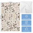 thumbnail image 5 of Brown Beige Botanical 1 Pack Kitchen Towel, Water Absorbent Dish Towel, Rustic Country Spring Floral Summer Leaf Decorative Hand Towels - Quick Drying Cloth for Cooking Baking, 18x28 Inch, 5 of 8