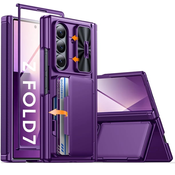 Funda GooseBox para Samsung Galaxy Z Fold 7 con RFID, color morado