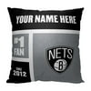Brooklyn Nets NBA "Color Block" Personalized 18" x 18" Pillow