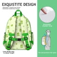 thumbnail image 5 of Cute Frog Students Backpack with Artistic Green Frog Print, Forest Mushroom Pattern, and Nature Cartoon for s, 5 of 6
