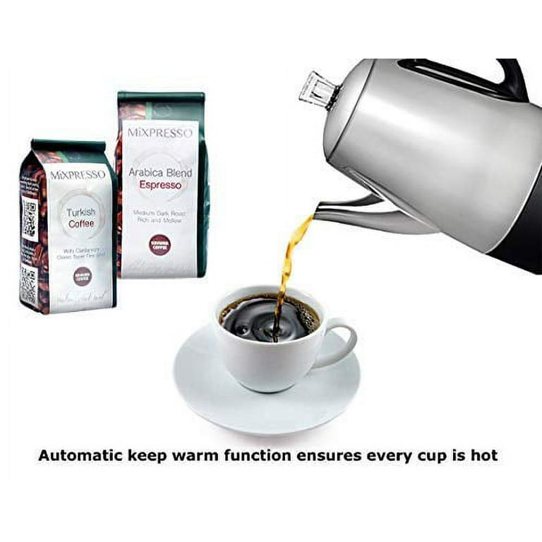 Mixpresso Electric Percolator Coffee Pot, Stainless Steel Coffee Maker,  Percolator Electric Pot - 10 Cups Stainless Steel Percolator With Coffee