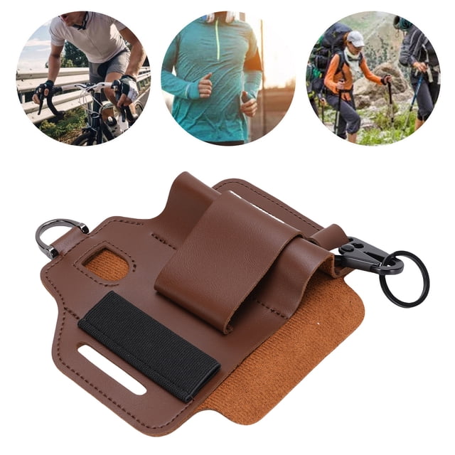 Organizador de la Bolsa de Herramientas de Cuero Portátiles de Cuero Con Vaina Multiártula para Acampar Actividades Al Aire Libre