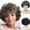 Black Grey, variant on Short, tapered wigs suitable for older women, perfect for Halloween costumes or grandma looks. Made of synthetic fibers, ideal for mothers, grandmothers, or other elderly women.