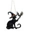 thumbnail image 1 of HWRETIE Colgante de carillón de viento de bruja de Halloween,decoración para fiestas al aire libre en el hogar,adorno de Halloween con gato tocando murciélago para colgar en la ventana, 1 of 5