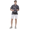 thumbnail image 6 of LA LEELA Mens Hawaiian Shirts Short Sleeve Button Down Shirt Men's Casual Vacation Tropical Beach Summer Party Shirts for Men Funny S Black Floral, 6 of 6