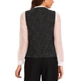 thumbnail image 3 of INSPIRE CHIC Tweed Plaid Vest for Women's Button Down Sleeveless Vintage Vests, 3 of 5