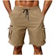 thumbnail image 2 of Ceisia Men's Slim Functional-style Quick-dry Gift Casual Shorts Breathable Contrast Zipper Cargo Pockets Multi-Color, 2 of 6