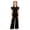Z001-Black, variant on WXFAZCVU Girls Clothes 2 Piece Outfits Button Down Vest and Wide Leg Pants Kids Trendy Set Size 9-10 Years