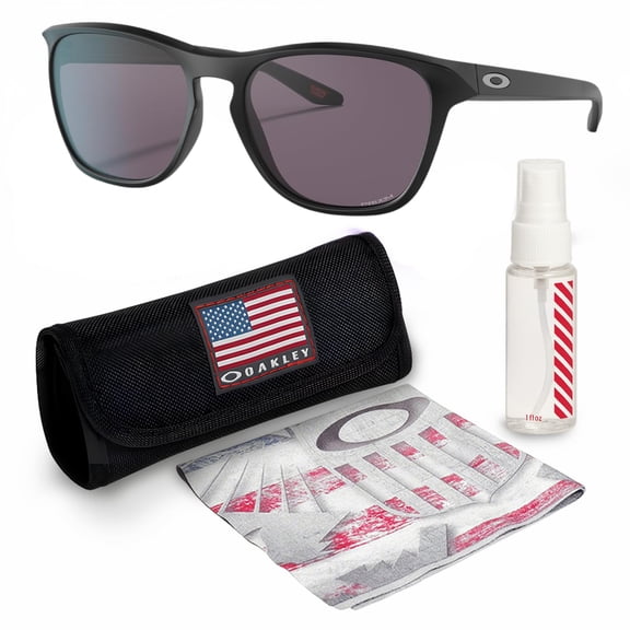 Oakley OO9479 Manorburn Square Shaped Non-Polarized Sunglasses for Men - Includes Official Eyewear Kit - Matte Black Frame with Prizm Grey Lens