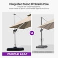 thumbnail image 6 of Purple Leaf 9x11ft Outdoor Patio Umbrella - Offset Cantilever Design with 360° Rotation, Beige Rectangle Market Umbrella for Deck, Pool, and Garden, 6 of 13