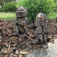 thumbnail image 3 of Estatua de jardín de caballero enano, armadura de guardia, escultura de caballero en miniatura para decoración del jardín del hogar., 3 of 9