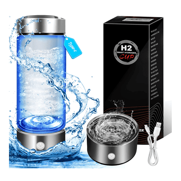 ZUYATI-Hydrogen Water Bottle, Hydrogen Water Generator with Advanced SPE PEM Technology, High-Efficiency Portable 420ml Water Ionizer for Office, Travel, Fitness & Everyday Hydration