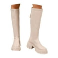 thumbnail image 3 of YLYL Women Knee High Boots Lug Sole hunky Block Heel Fall Winter Tall Riding Boots, 3 of 9
