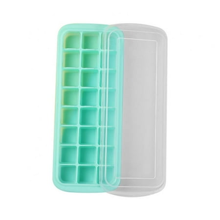 

Practical Silicone Ice Grid Mold With Cover Ice Cubes Die-made Ice Box