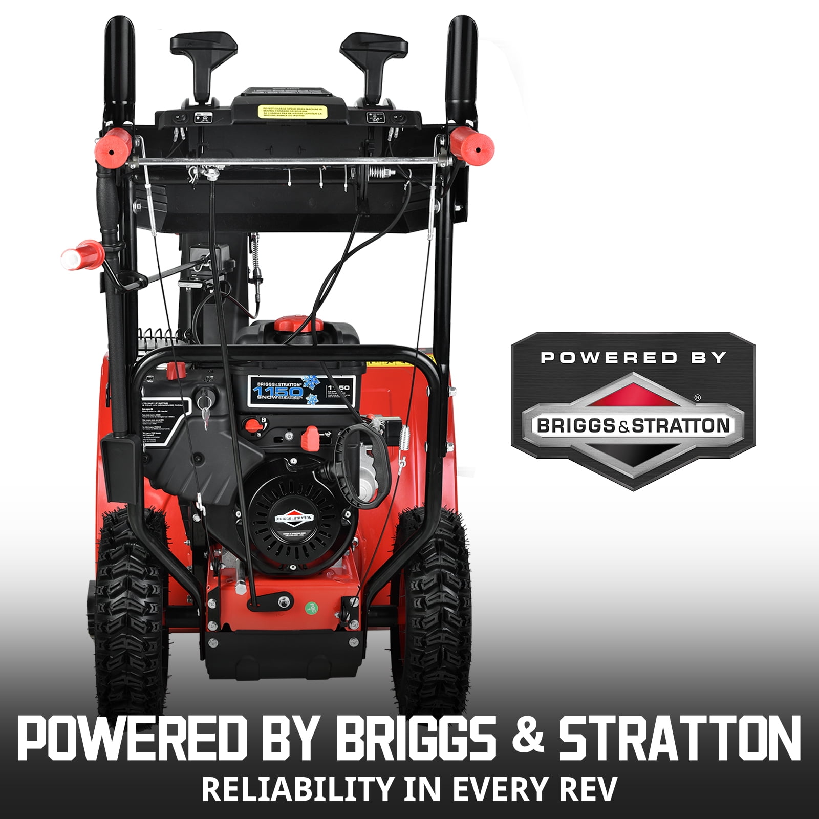 PowerSmart 26" Snow Blower Gas Powered, 208cc B&S Engine Snow Blower, LED Headlight, Heated Handle