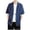 Navy, variant on Mgmyaa Men's Solid Color Casual Loose Cotton Linen Shirt - Chinese Style with Button, Raglan Short Sleeves & Mendarin Collar