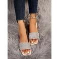 thumbnail image 3 of Women's Flat Sandals With Rhinestone Decor For Fashionable, Comfortable And Versatile Outdoor Use, 3 of 5