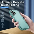 thumbnail image 2 of Nalacover for iPhone 16 Case: Dual Layer Protective Heavy Duty Cell Phone Case Shockproof Rugged Bumper Tough Hand Grip - Military Grade Drop Tested for iPhone 16, Green, 2 of 6