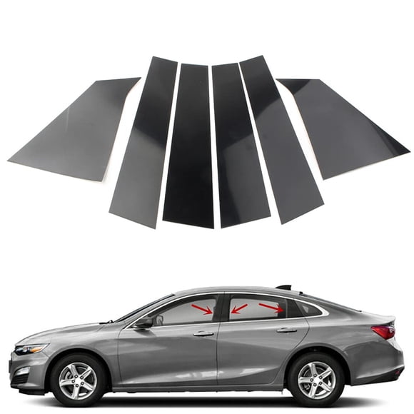Three T Car Auto puerta lateral ventana pilar postes cubierta embellecedora para Chevrolet Malibu 2016 2017 2018 2019 2020 2021 2022 2023