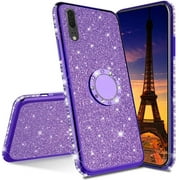 COTDINFOR Compatible with Samsung Galaxy A02 Case Glitter Cute Girls Women Crystal Rhinestone Bumper Sparkly Pink Soft