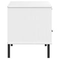 thumbnail image 4 of vidaXL TV Cabinet with Metal Legs White Solid Wood Pine OSLO, 4 of 5