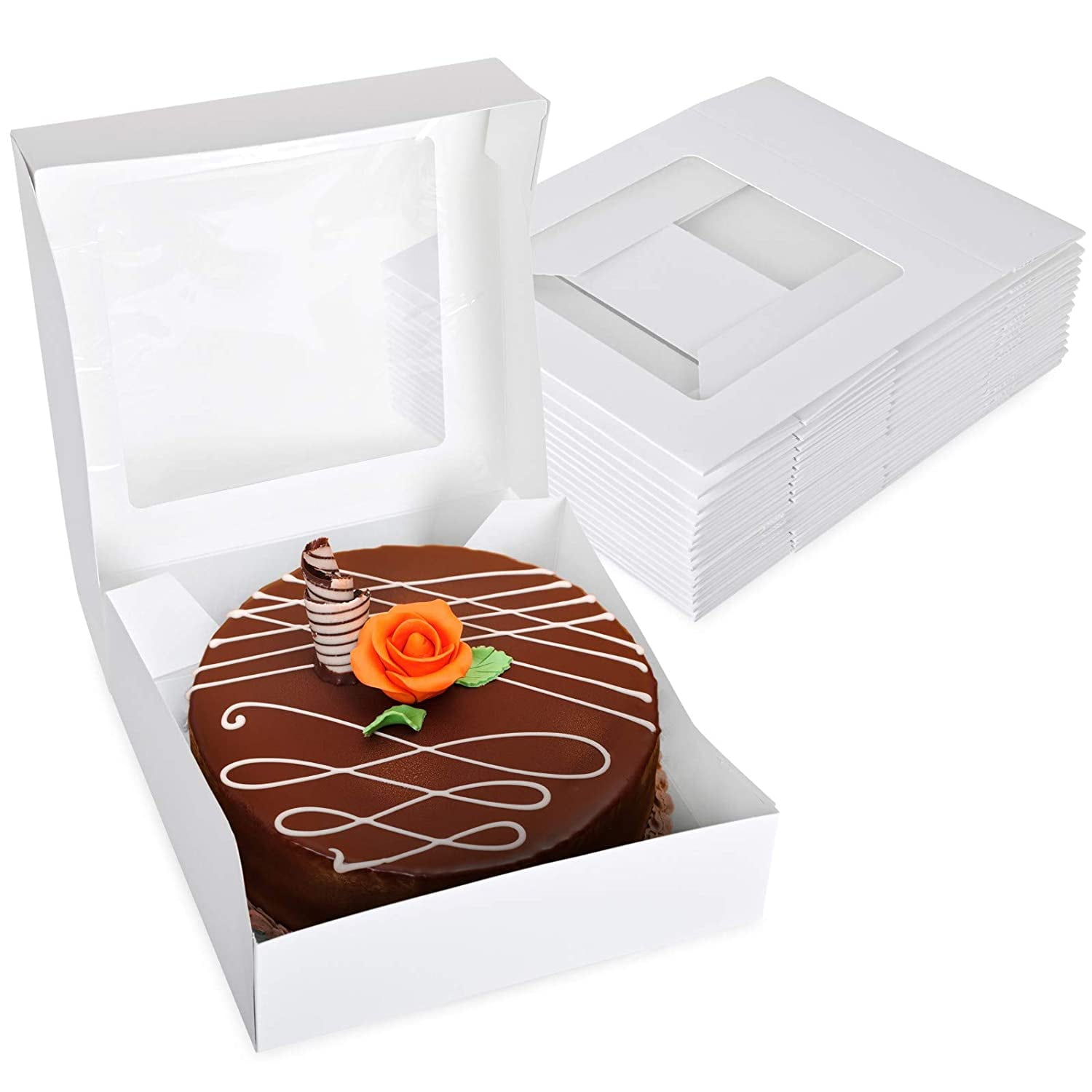 Details about   10 Pack White Bakery Pastry Boxes 10 x 10 x 4 Inch for Baked Goods Cakes & Gifts 