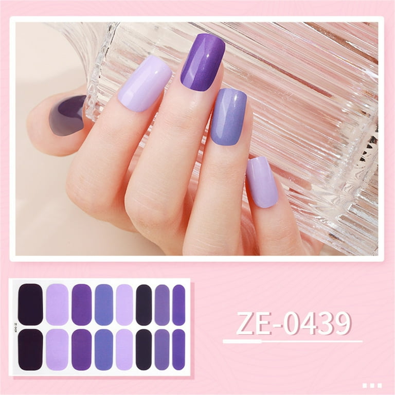 Semi-Cured Gel Nail Polish Wraps, Nail Stickers, Easy Apply Peel