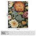 thumbnail image 4 of JEUXUS Boho Floral Botanical Throw Blankets, Mid Century Morden Plant Abstract Bohemian Flowers Tropical Leaves Cozy Warm Bed Couch Blanket, White Flannel Throws to Decorate Room and Bedroom, 4 of 6