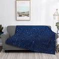thumbnail image 5 of KLL Sparkling Blue Glitter Print Fleece Throw Blanket, Horizontal Fleece Bedding Cute Soft Blankets Comfy Fleece Flannel Plush Home Decor for Couch & Bed -60"x50", 5 of 9