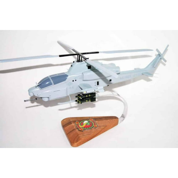 HMLA-367 Scarface AH-1Z Model,Bell Helicopter,Cobra,Mahogany Scale Model