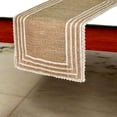 thumbnail image 5 of The HomeCentric Luxury Jute Table Runner 14'' x 72'' Beige Lace Burlap Moroccan Boho Solid, 5 of 5
