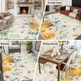 thumbnail image 5 of Rectangle Area Rugs 5 x 7 Ft, Daisy Spring Floral Non-Slip Residential Carpet, Farmhouse Botanical Green Leaves Indoor Crawling Mats Runner Rugs for Living Room/Dining Room/Bedroom, 5 of 8