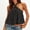 Black Dots, variant on Women Halter Top, Sleeveless Tops Backless Solid/Dots Print Summer Vest for Club Party