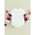 thumbnail image 3 of KelaJuan Baby Girls Boys Sweatshirts Rompers Christmas Clothes Dinosaur Snowman Deer Santa Print Long Sleeve Toddler Fall Bodysuits, 3 of 6