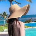 thumbnail image 2 of CoCopeanut New Summer Sun Hats Women Fashion Girl Straw Hat Ribbon Bow Beach Hat Casual Straw Flat Top Panama Hat Bone Feminino Women Gift, 2 of 6