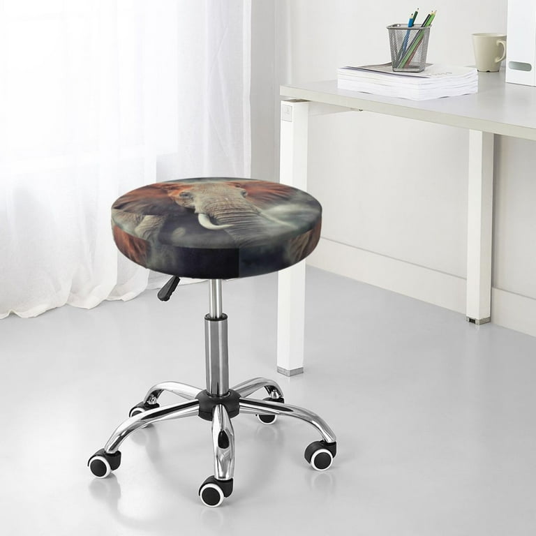 Fotbe Elephant in Smoke Stool Covers Round Waterproof Round Bar Stool Covers Bar Chair Covers Washable Stool Cushion Slipcover for 12 14 Inch Chair 13 inch Walmart