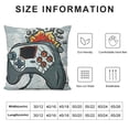 thumbnail image 5 of BANET Games Throw Pillow Cushion Cover, Kids Themed Design in Gamepad Console Entertainment, Decorative Square Accent Pillow Case, Grey Orange 22x22in, 5 of 5