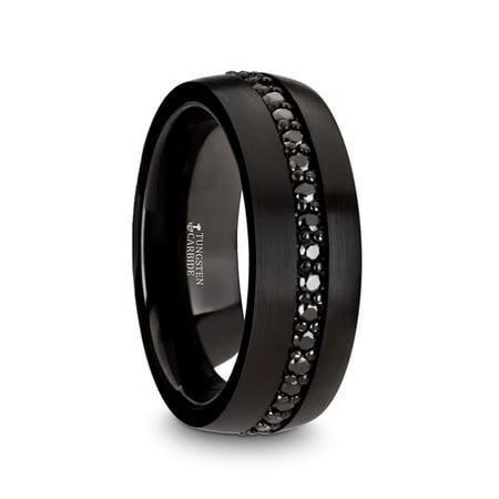 Tungsten Rings For Men Black Tungsten Comfort Fit Wedding