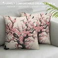 thumbnail image 3 of JEUXUS  Throw Floral Pillow Cover Spring Sakura Cherry Blossom Butterflies in Traditional Japanese Flower Decorative Throw Pillow Cushion Case for Home Couch Living Room Bed Sofa Car, 3 of 5